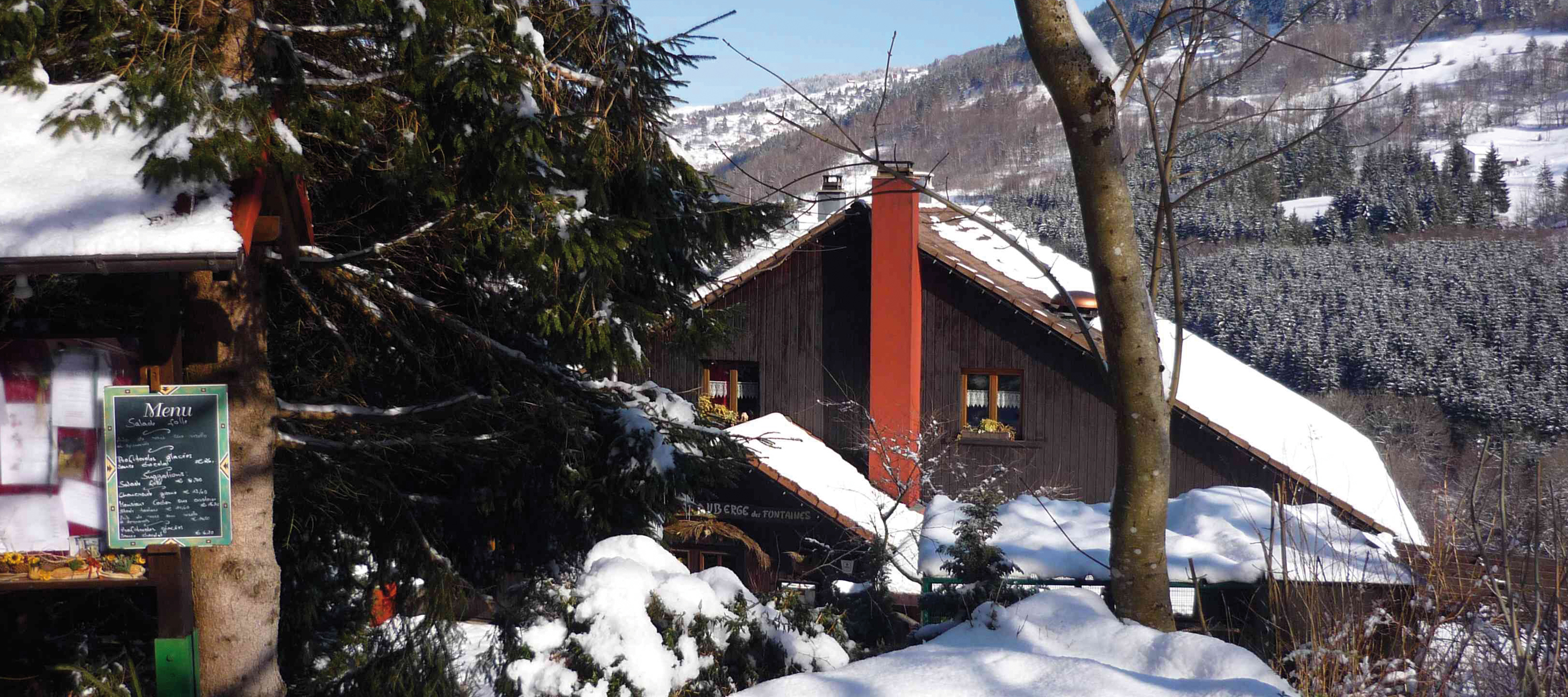 l'auberge des fontaines en hiver